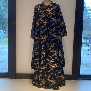 Van Ziang | Vintage Embroided Silk, 2 Piece, Dress and Coat